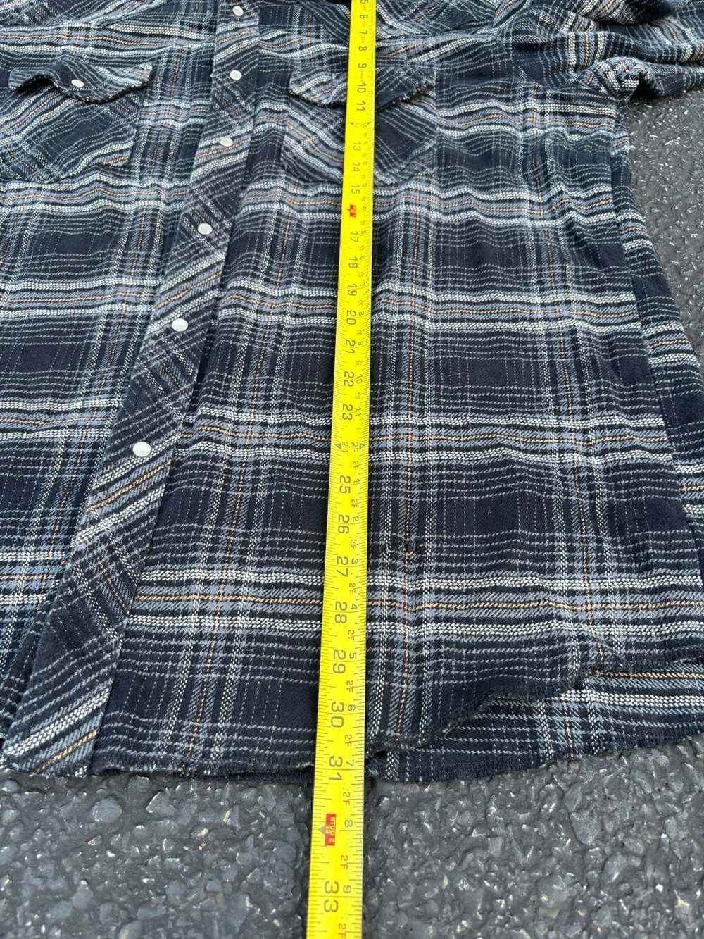 (2)Wrangler Mens Blue and Black Plaid Pearl Snap heavy Flannel size XL - Picture 10 of 10